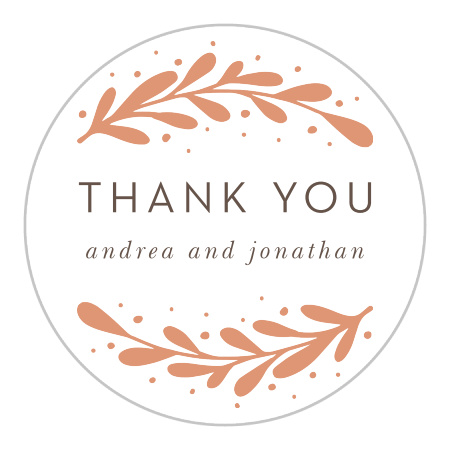 Rustic Laurels Wedding Stickers