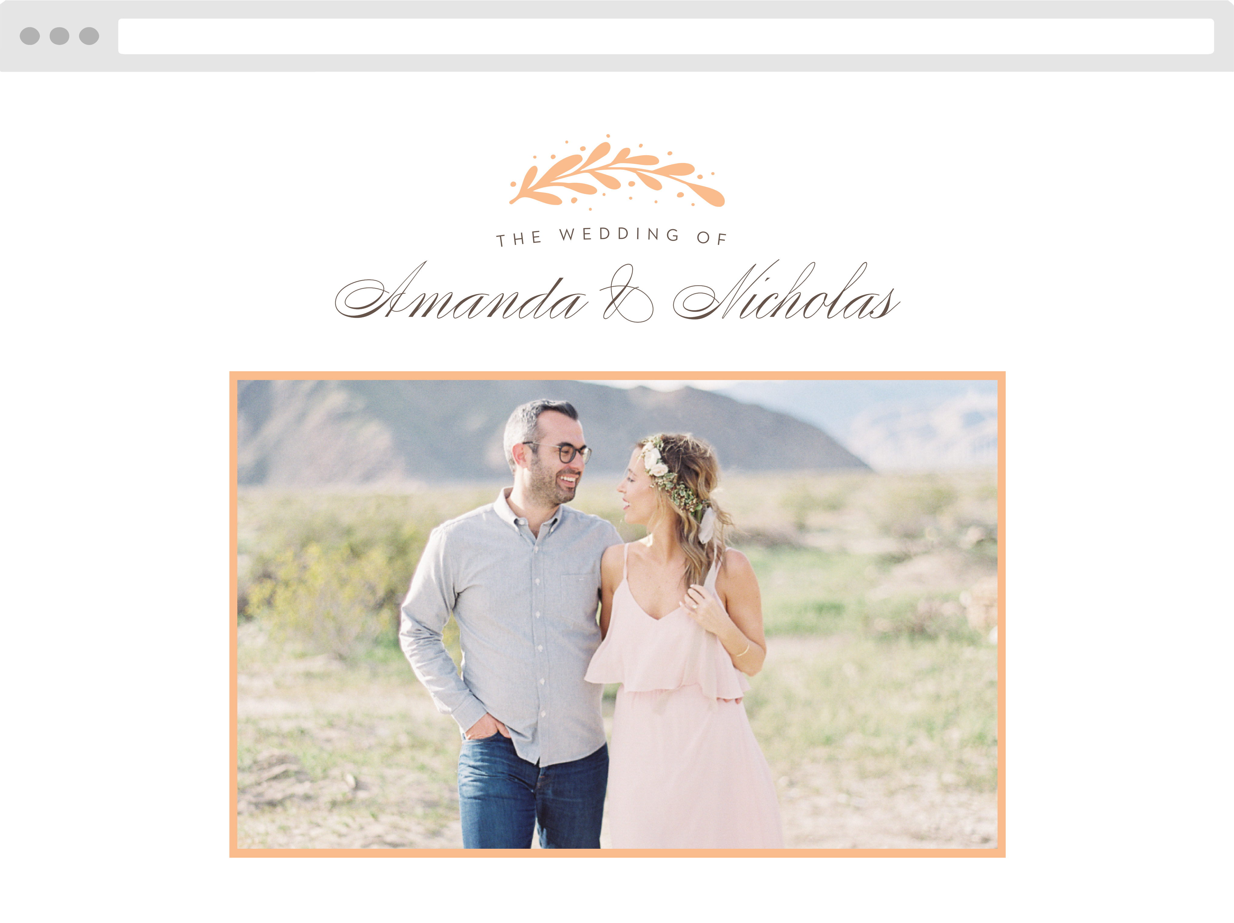 Rustic Laurels Wedding Website
