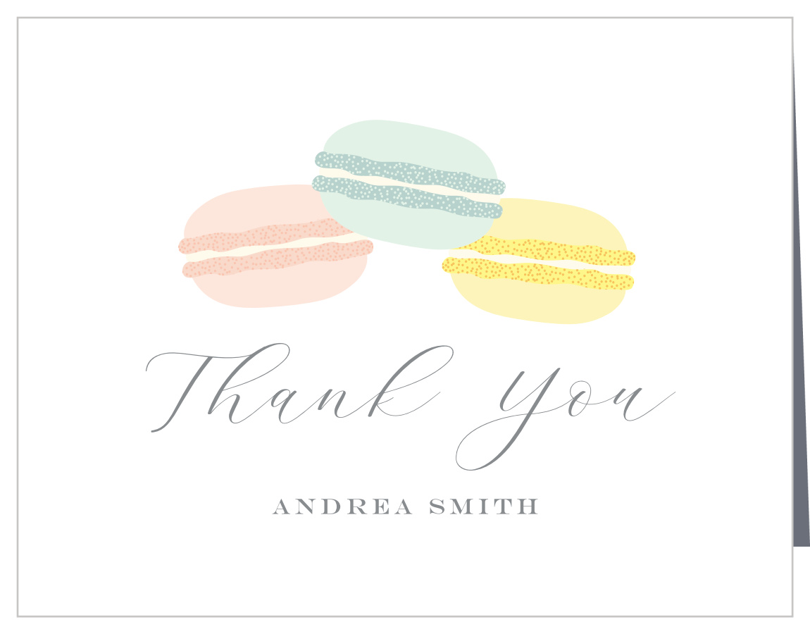 Macaron Party Children's Birthday Thank You Cards