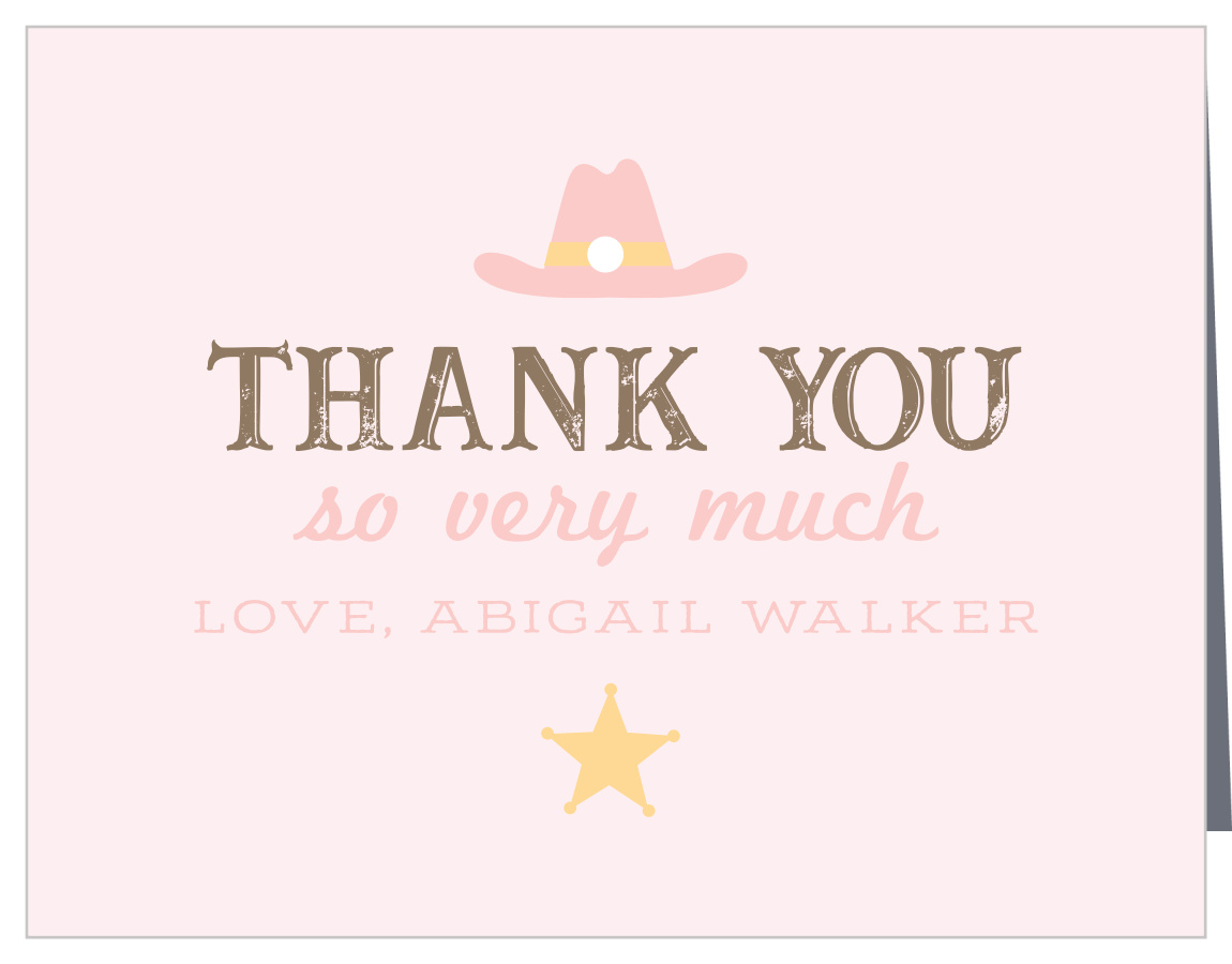 Saddle Up Children's Birthday Thank You Cards