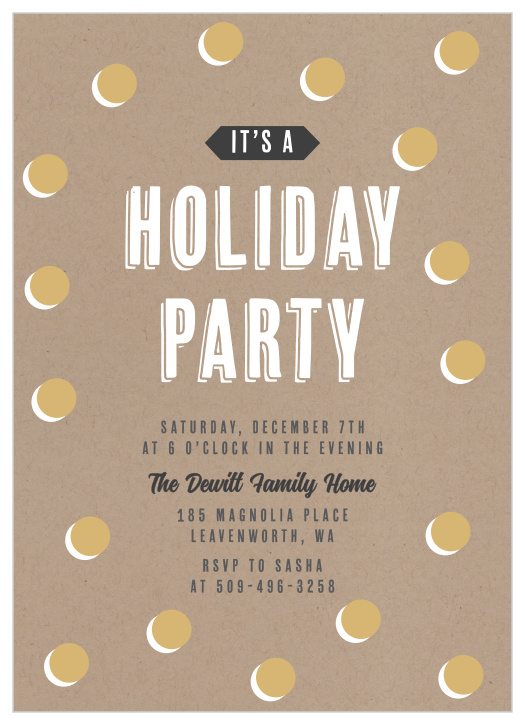 Our Kraft & Shimmer Foil Party Invitations are a wonderful way for you to welcome your loved ones to your holiday celebrations this winter. 