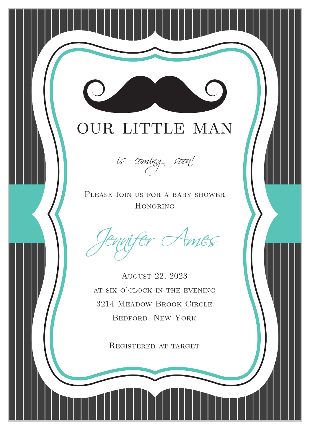 Little Man Baby Shower Invitations