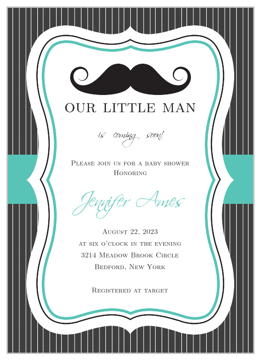 Little Man Baby Shower Invitations