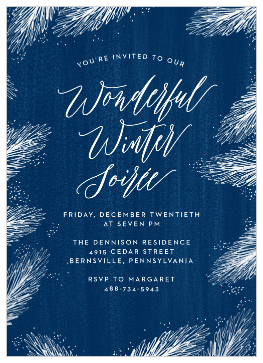 A winter wonderland will be what your friends and family will be dreaming of when they receive the Wonderful Winter Holiday Party Invitations this holiday season. 