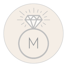 Our Diamond Ring Bridal Shower Stickers will match your invitations and thank you cards perfectly!  