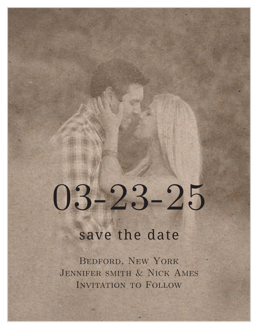 Vintage Floral Kraft Save the Date Magnets