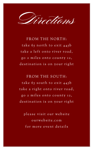 Ornate Border Direction Cards