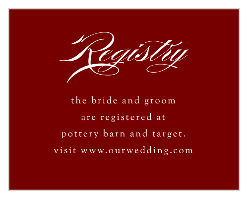 Ornate Border Registry Cards