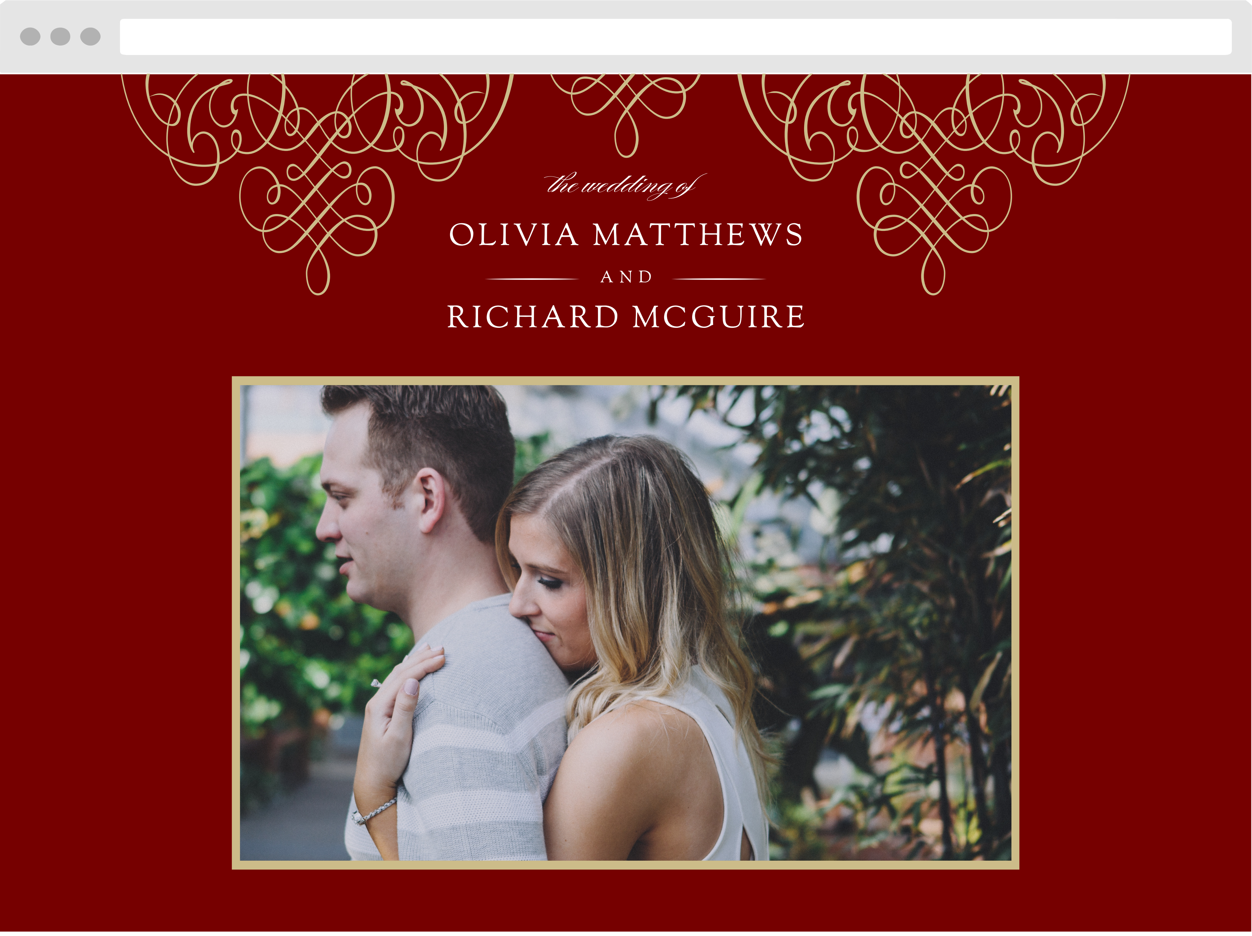 Ornate Border Wedding Website