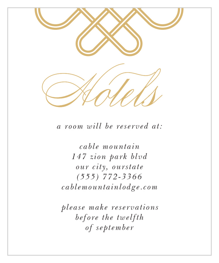Irish Knot Accommodation Cards
