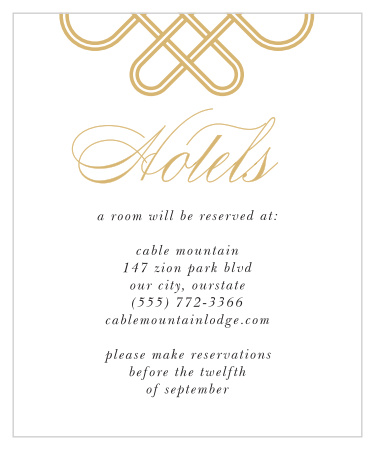 Irish Knot Accommodation Cards
