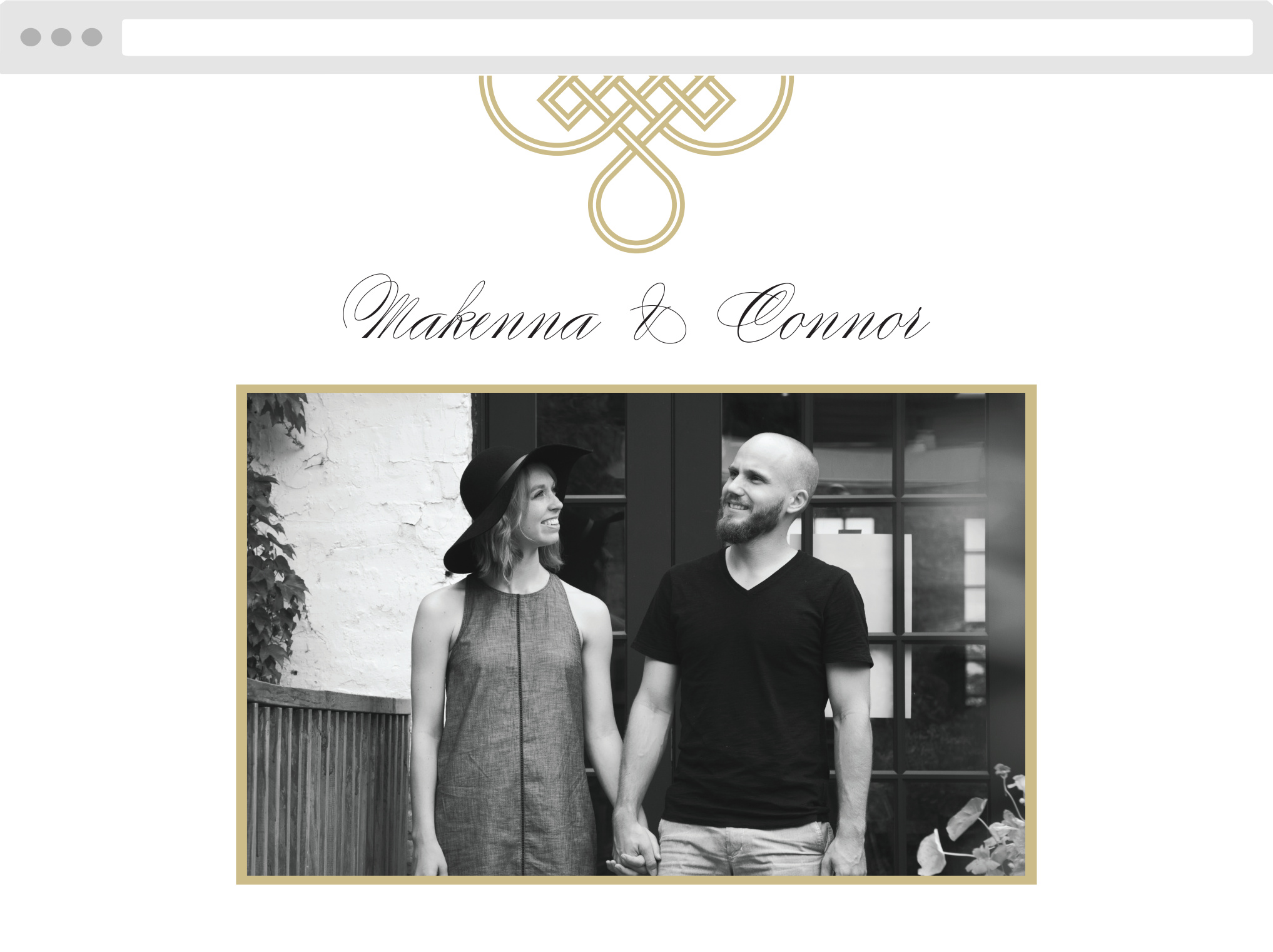 Irish Knot Wedding Website