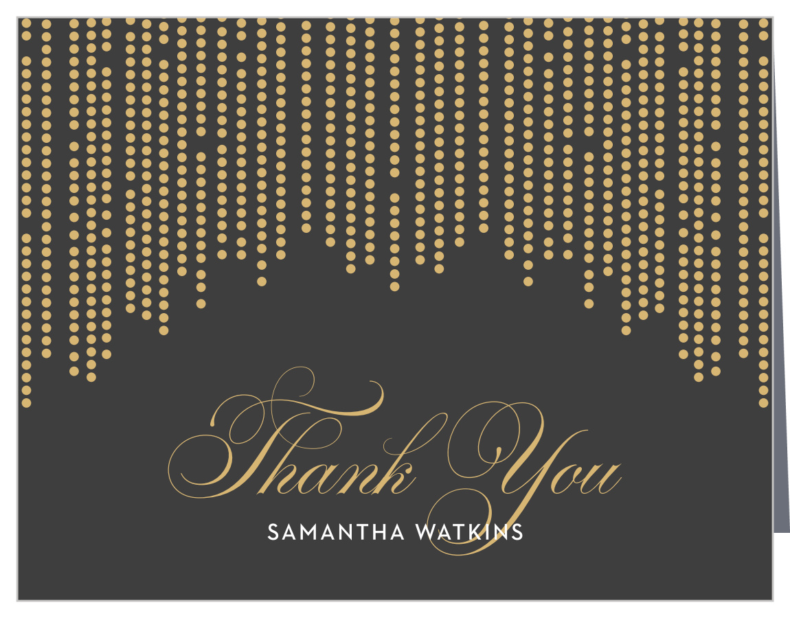 Sparkling Cascade Bridal Shower Thank You Cards