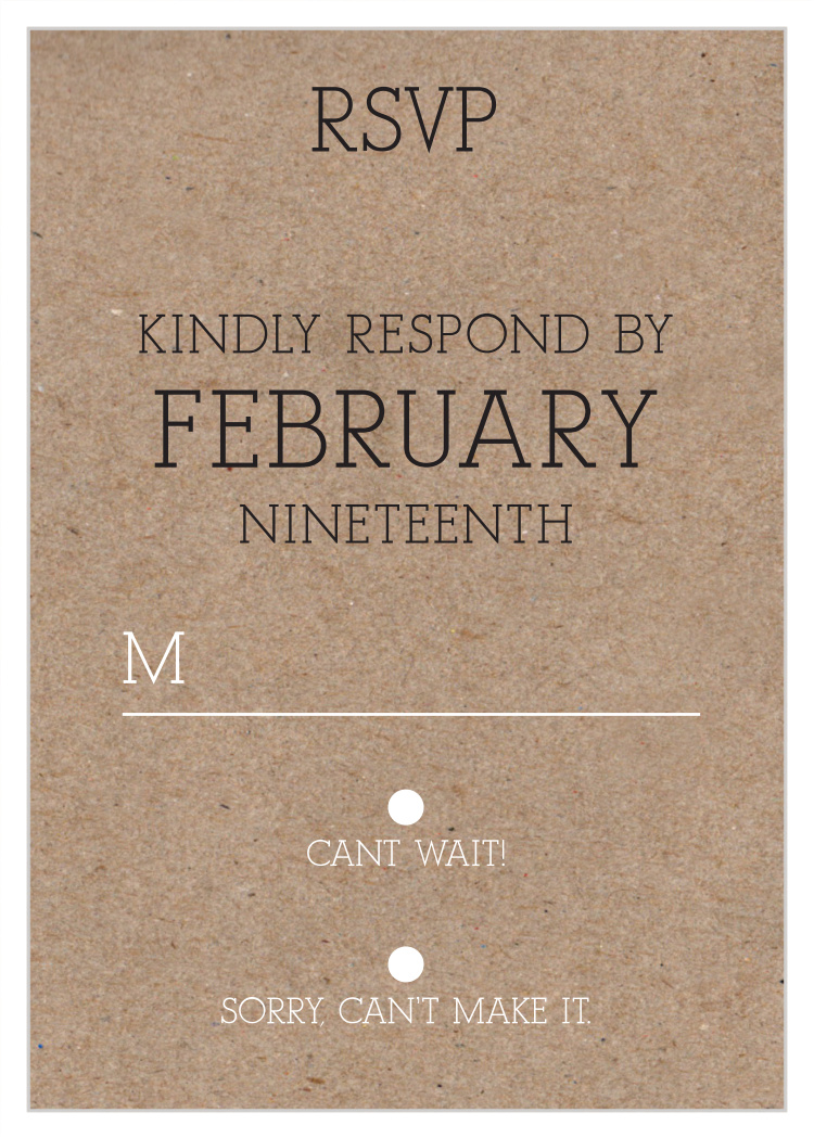 Vintage Floral Kraft Response Cards