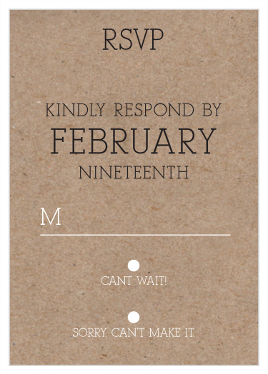 Vintage Floral Kraft Response Cards