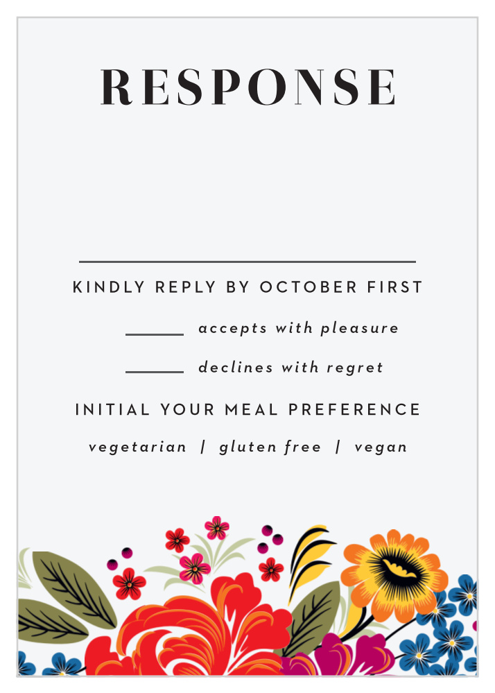 Spanish Florals Response Cards