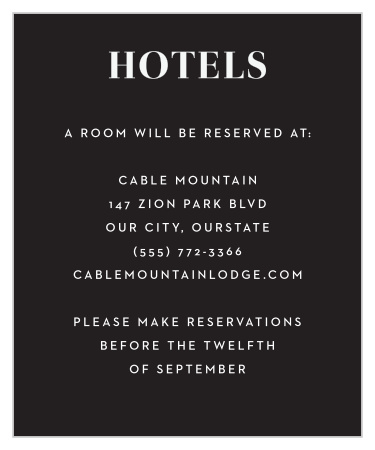 Spanish Florals Accommodation Cards