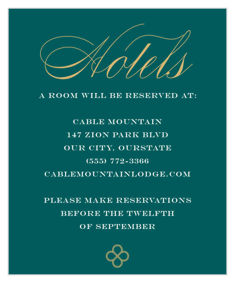 Irish Cross Accommodation Cards