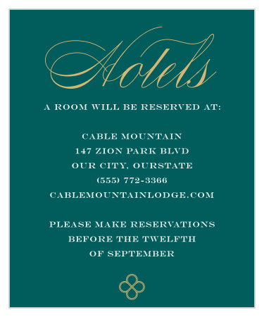 Irish Cross Accommodation Cards