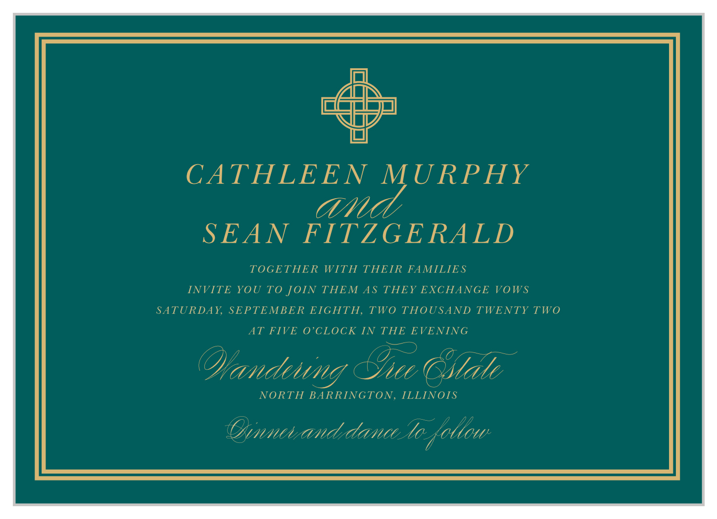Irish Cross Wedding Invitations