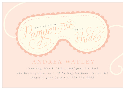 Get ready to look fabulous with our Spa Day Bridal Shower Invitations!