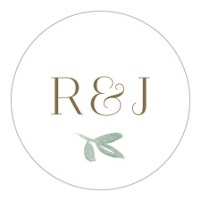 Seal envelopes, decorate stationery, and save our Fairytale Leaves Wedding Stickers as little mementos of your big day. Your own initials serve as the primary focal point of the design, underlines by a lovely trio of leaves for a flash of color. Guaranteed to match the style of your wedding itself, these stickers are a fantastic addition to your wedding preparations.