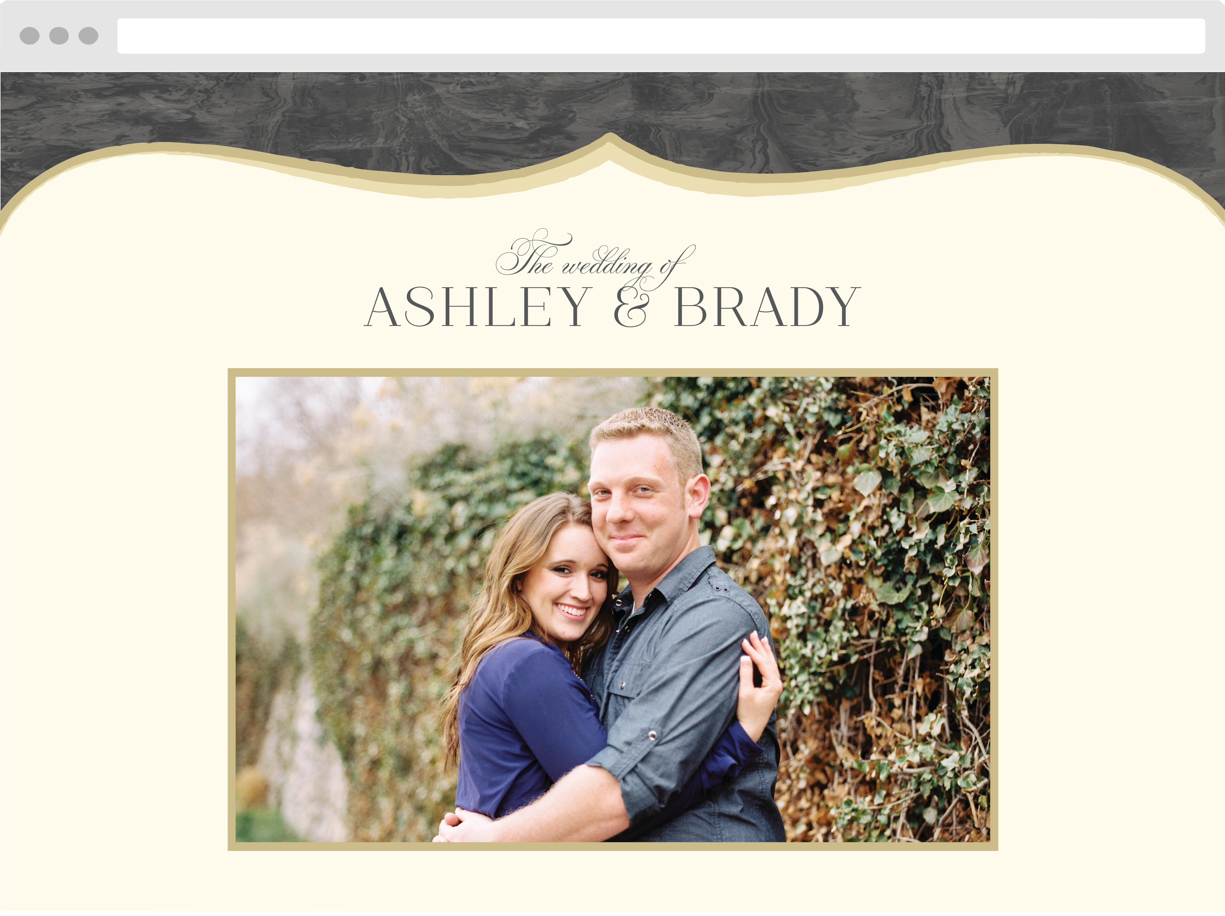 Dark Fairytale Wedding Website