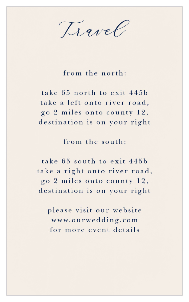 Moody Calligraphy Direction Cards