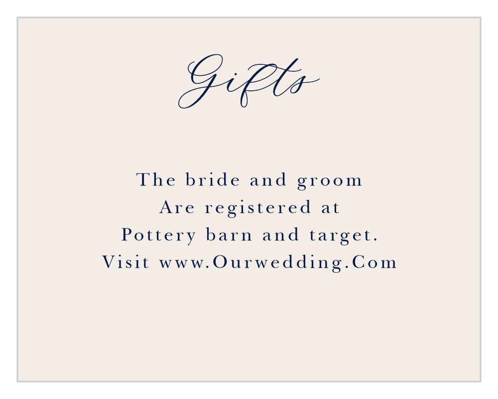 Moody Calligraphy Registry Cards