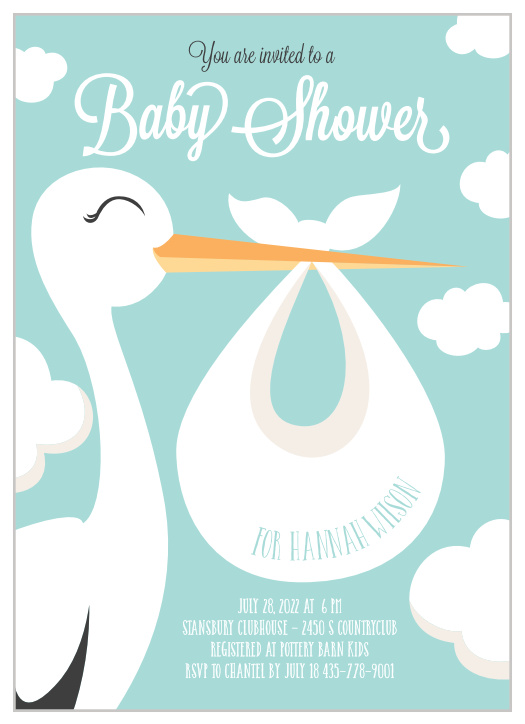 Special Stork Baby Shower Invitations