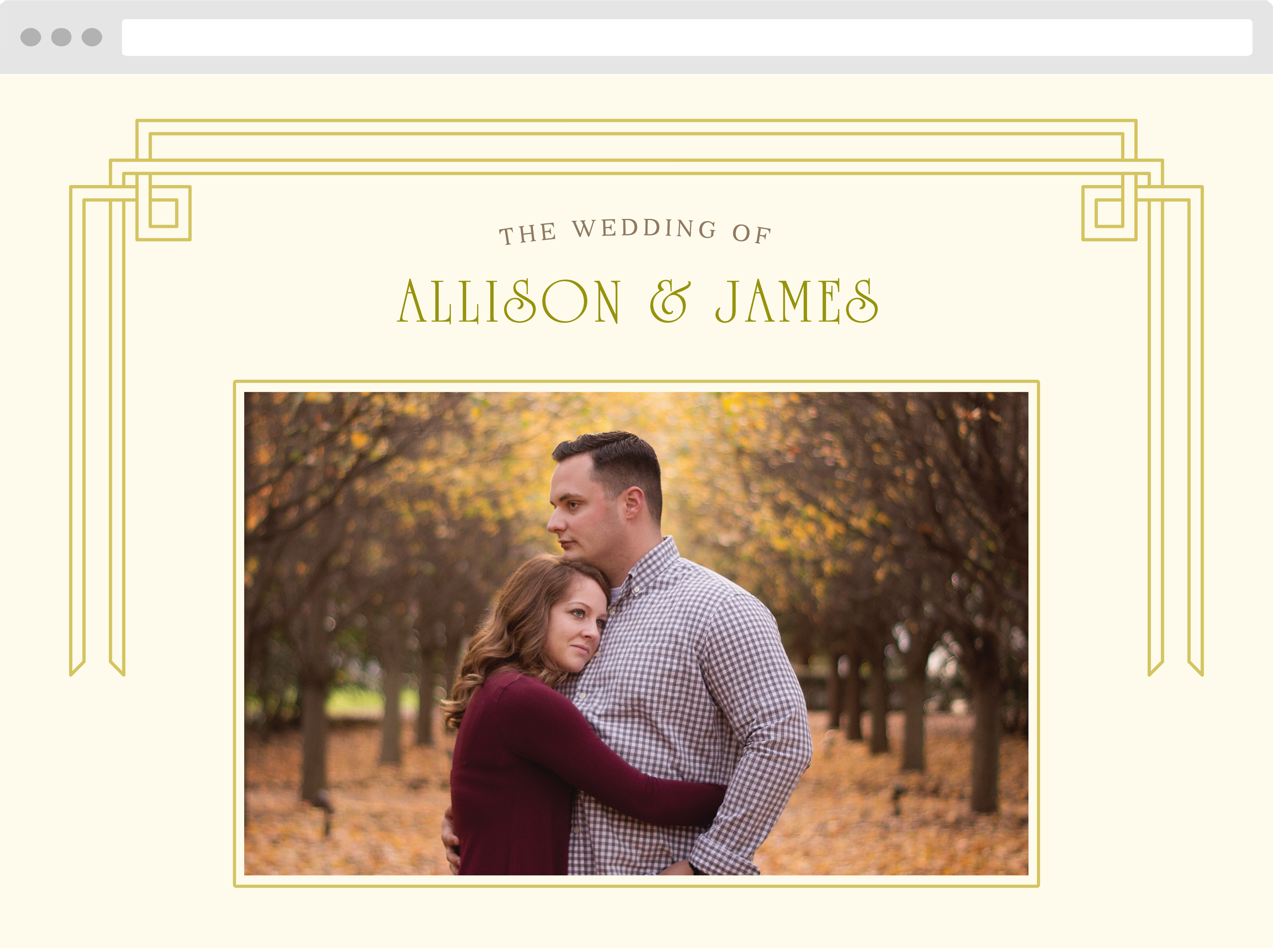 Irish Deco Wedding Website