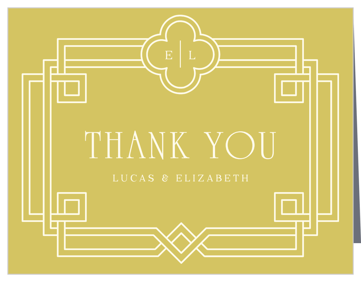 Irish Deco Wedding Thank You Cards