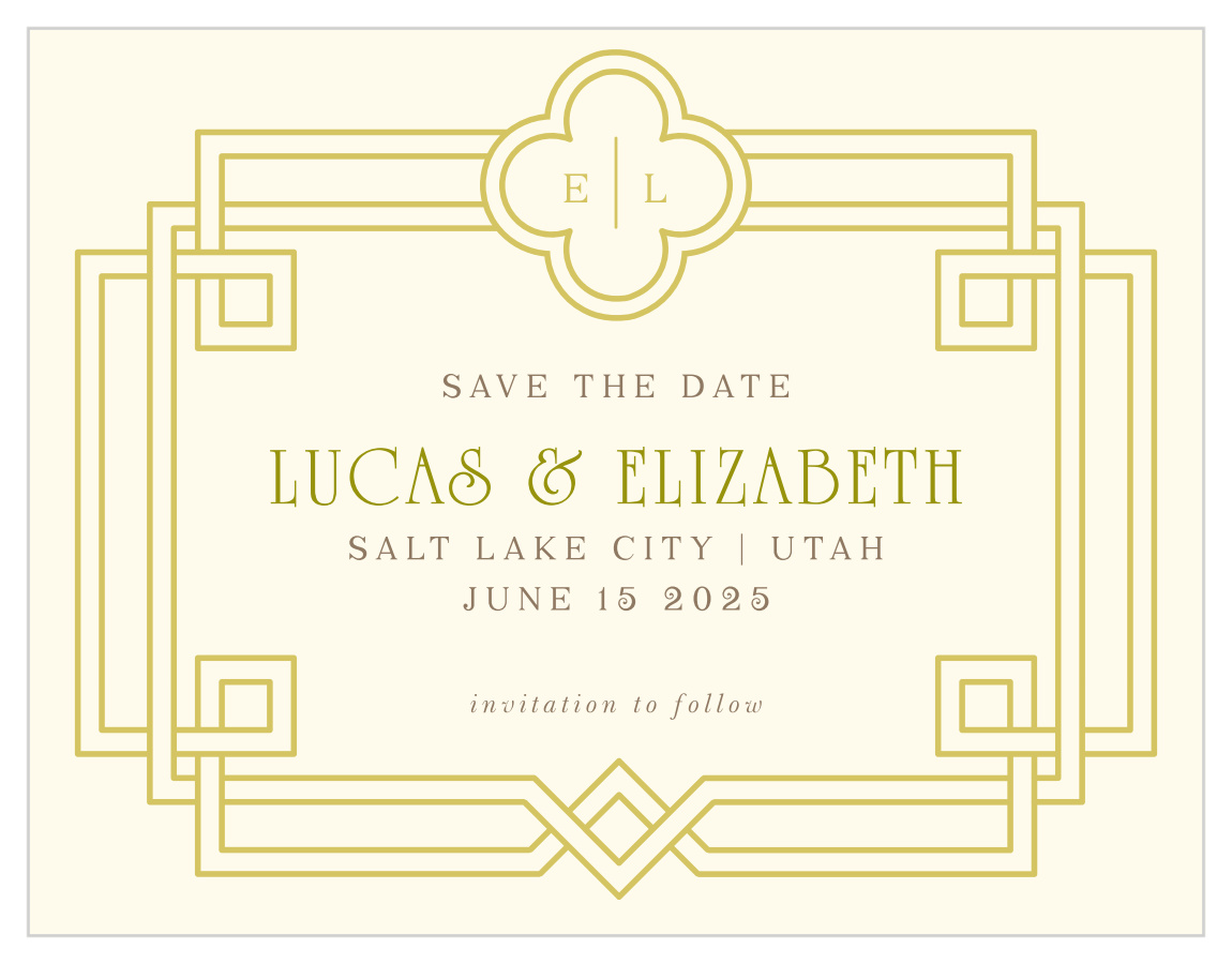Irish Deco Save the Date Magnets