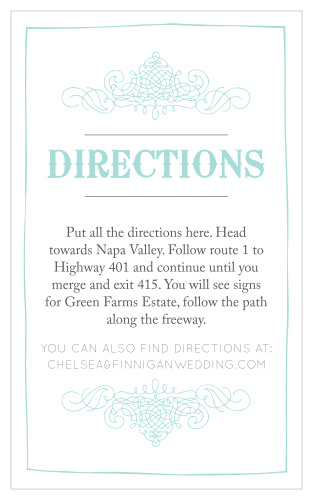 Dotted Flourish Direction Cards
