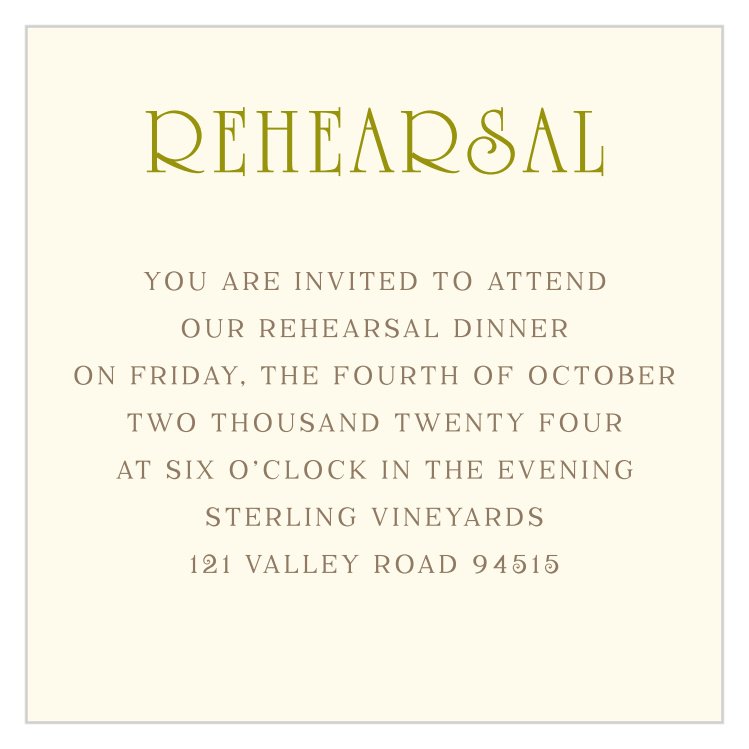 Irish Deco Rehearsal Cards