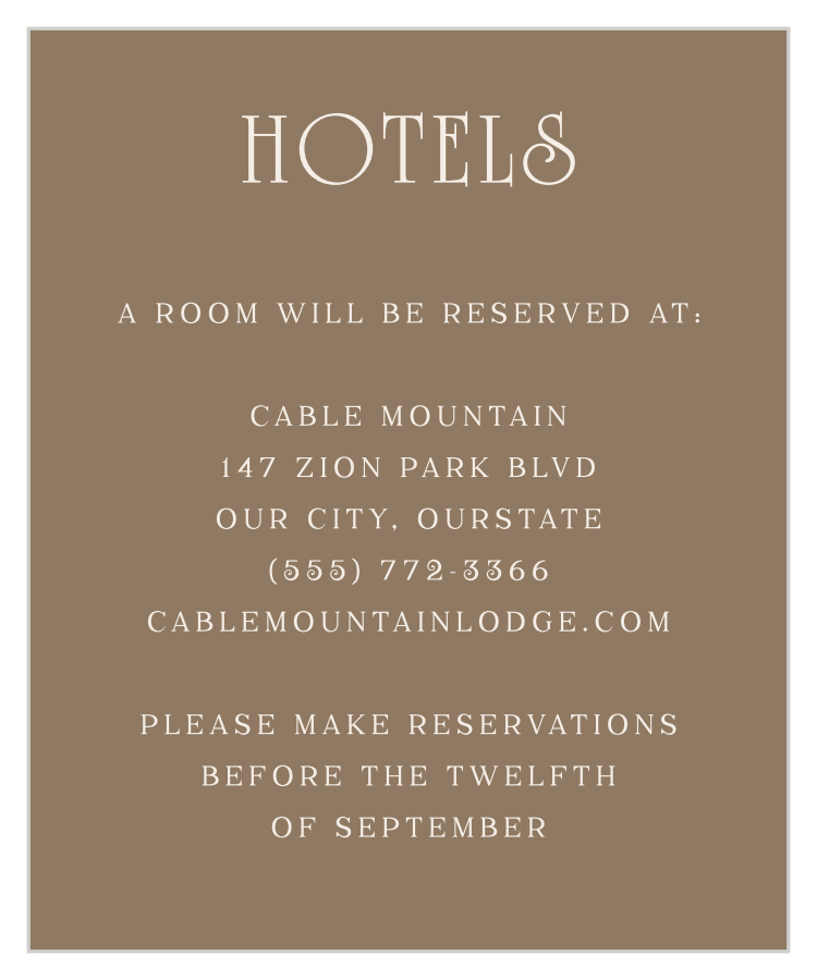 Irish Deco Accommodation Cards
