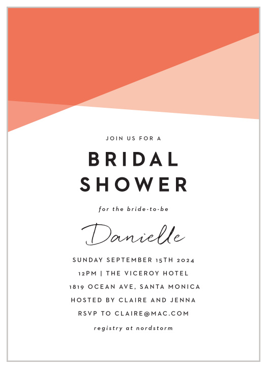 Mod Angles Bridal Shower Invitations ensure you celebrate with those you hold dear.