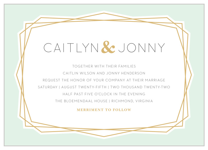 Our Modern Simplicity Wedding Invitations are dignified in their simplicity. 