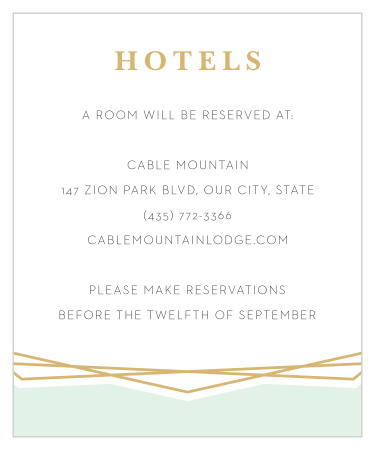 Modern Simplicity Accommodation Cards