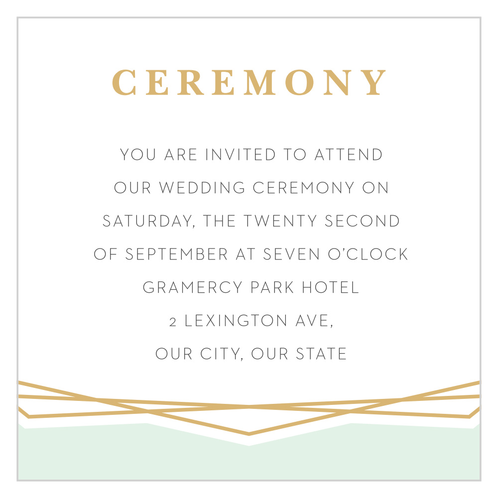 Modern Simplicity Ceremony Cards