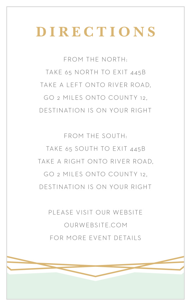 Modern Simplicity Direction Cards