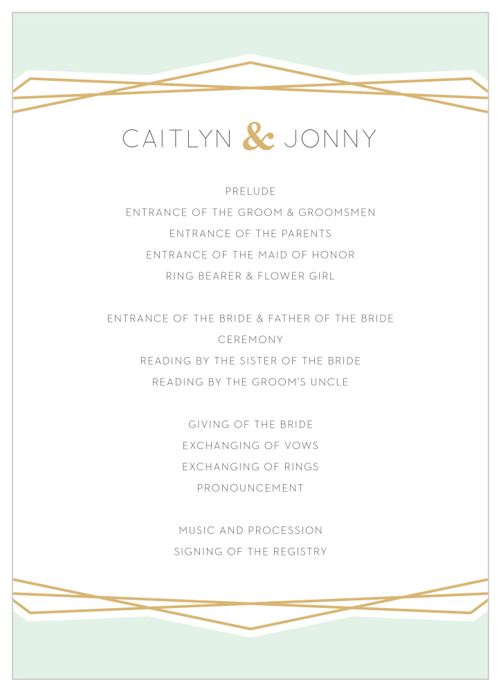 Modern Simplicity Wedding Programs