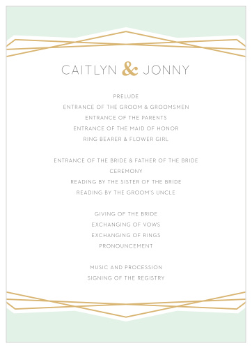 Modern Simplicity Wedding Programs