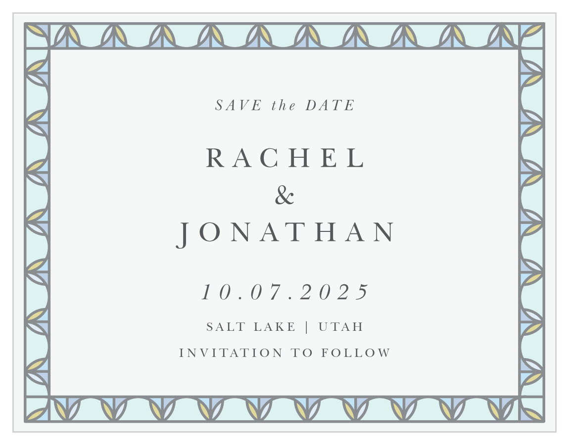 Stained Glass Save the Date Magnets