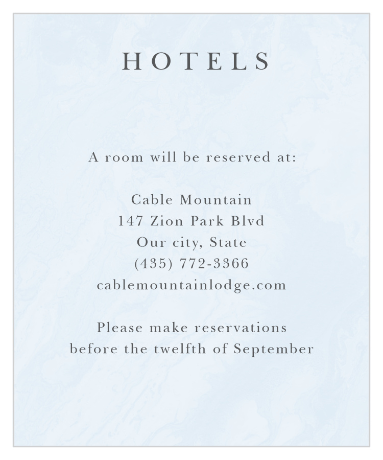 Stained Glass Accommodation Cards