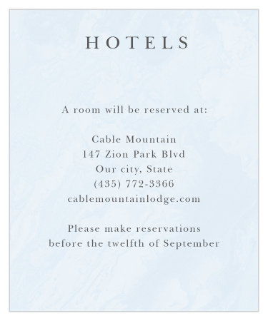 Stained Glass Accommodation Cards