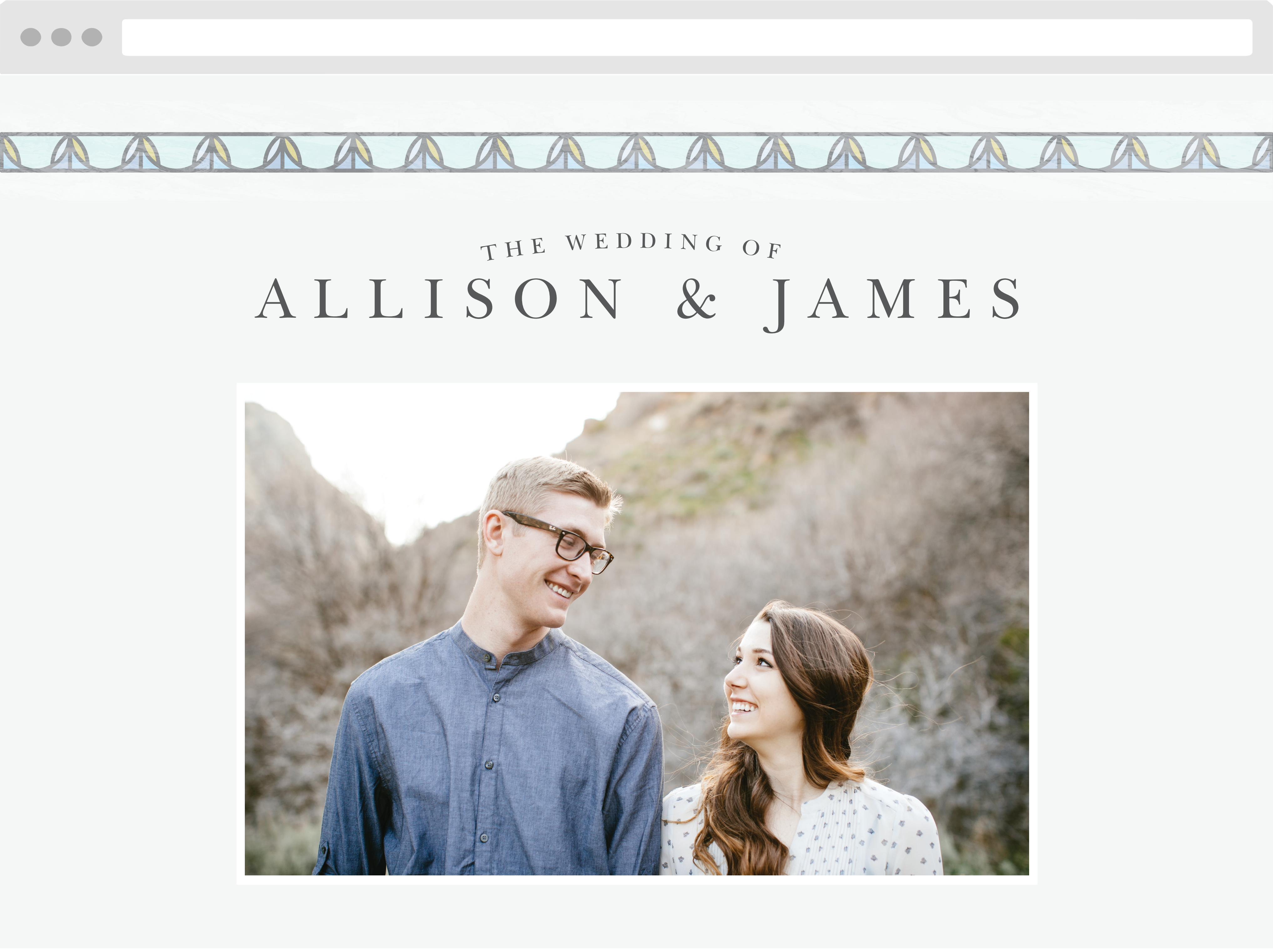 Stained Glass Wedding Website