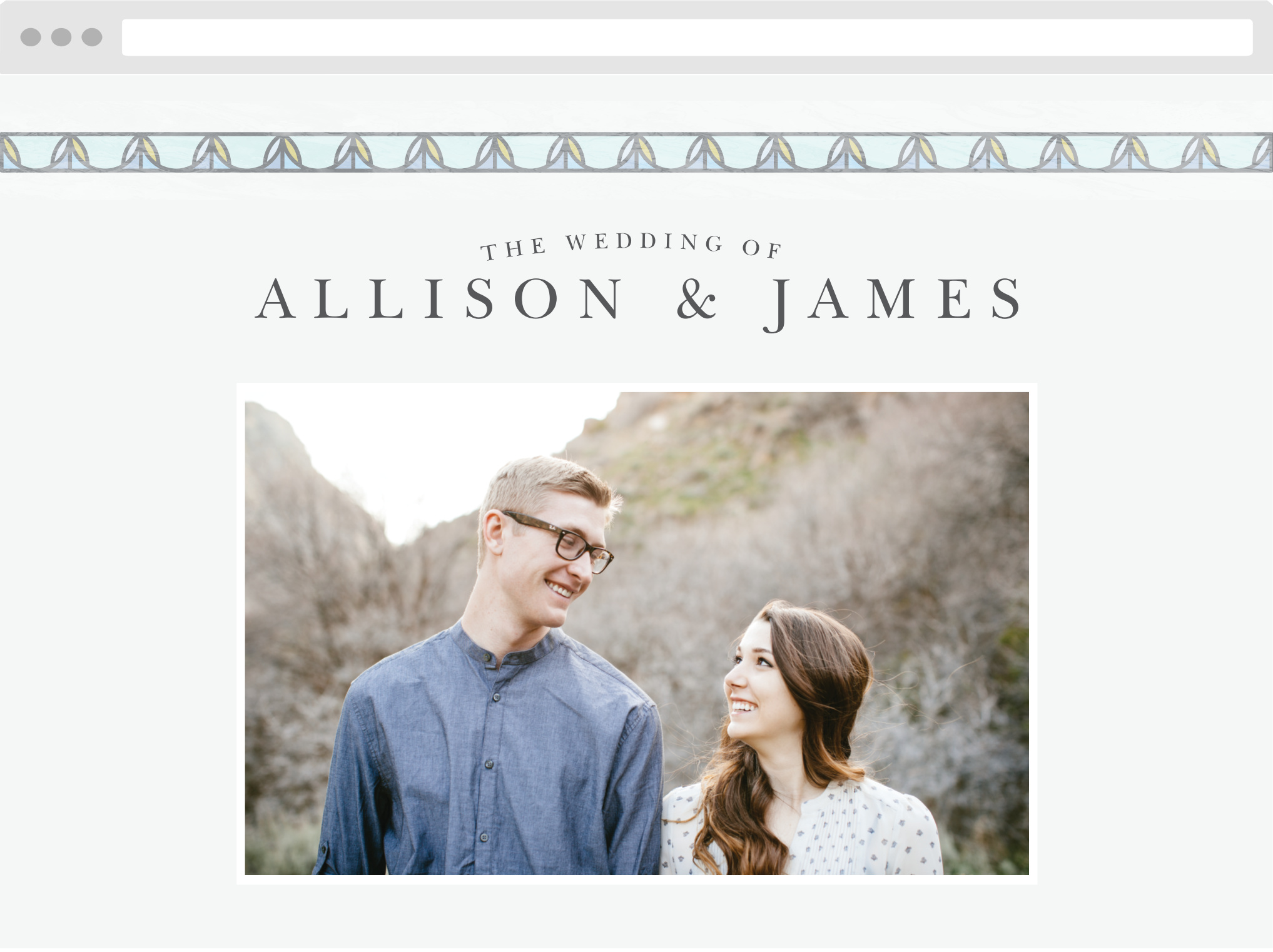 Stained Glass Wedding Website