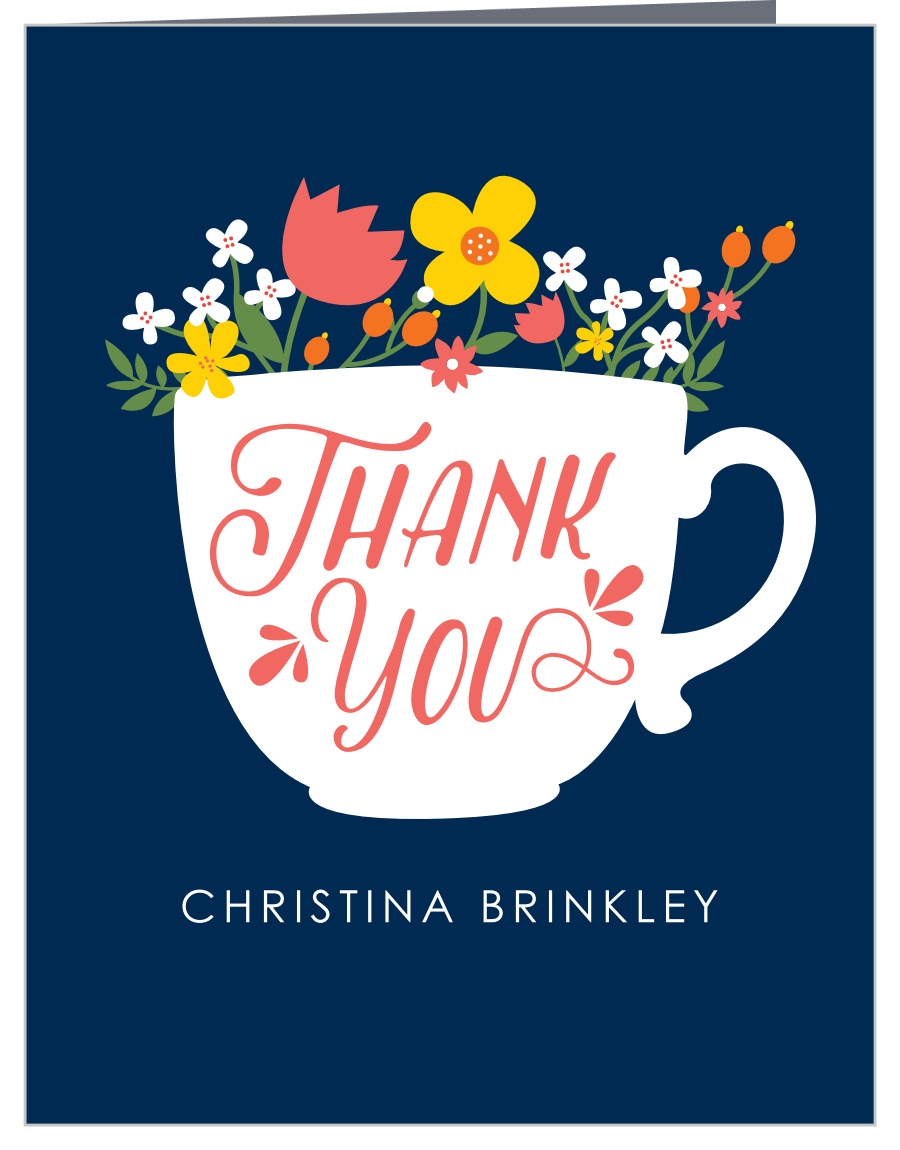 Ladies Tea Bridal Shower Thank You Cards