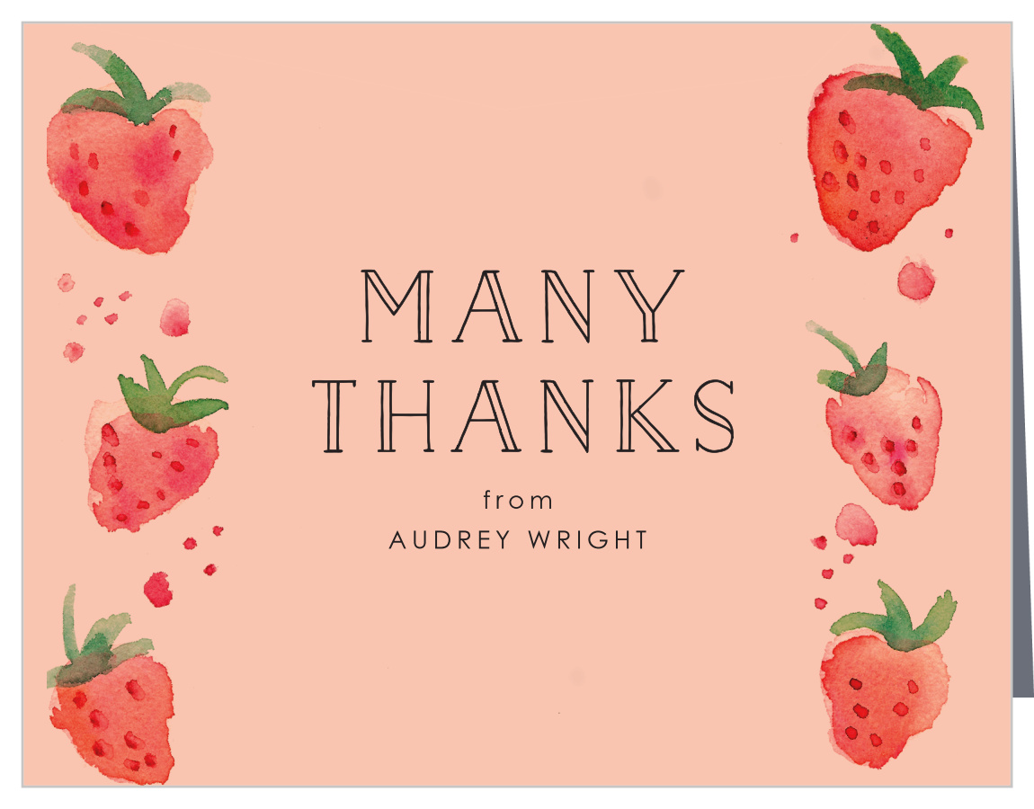 Strawberry Fun Children's Birthday Thank You Cards